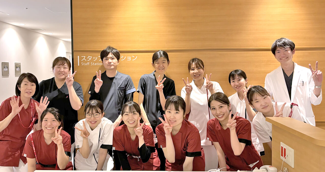 6階西病棟(腎臓内科、循環器内科、糖尿病・内分泌内科)集合写真