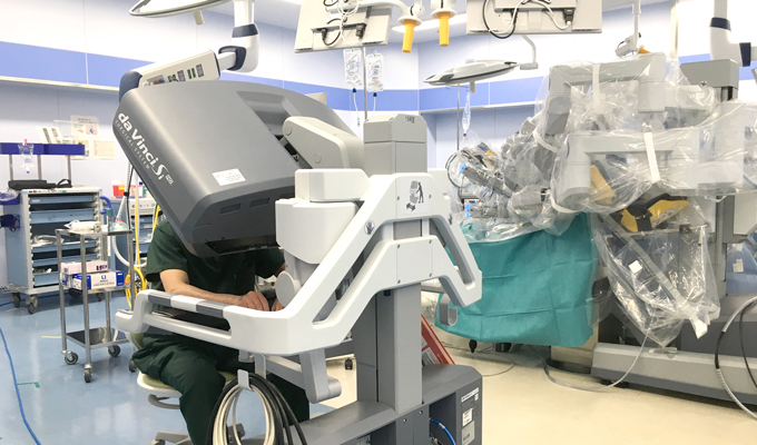 ロボット支援腹腔鏡下根治的膀胱全摘除術(RARC)の様子